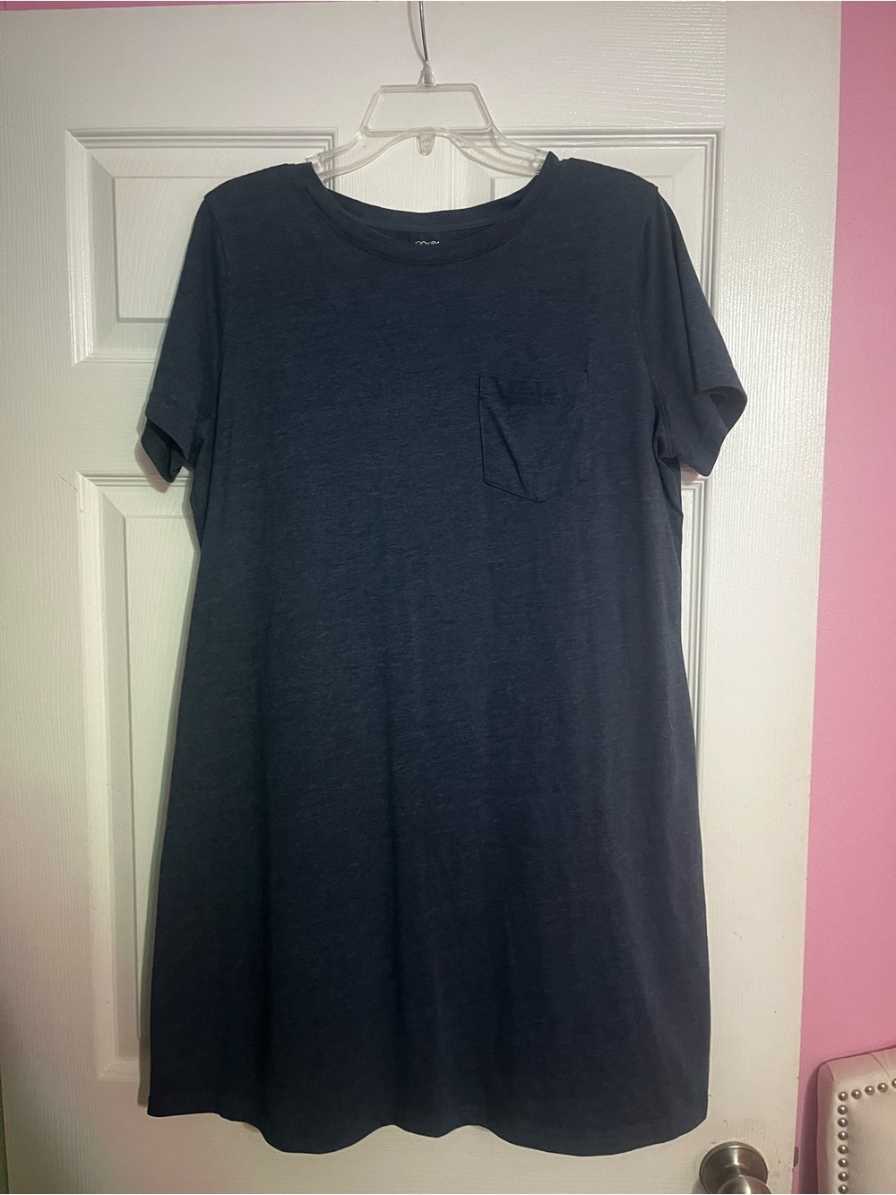Jockey Navy Short Sleeve Pocket Midi Dress